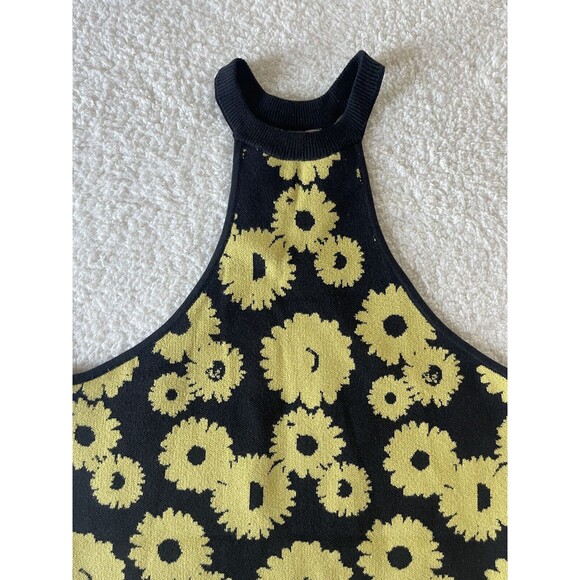 Urban Outfitters Charlie Sunflower Knit Mini Dress, Yellow, LARGE NWOT - Picture 4 of 8